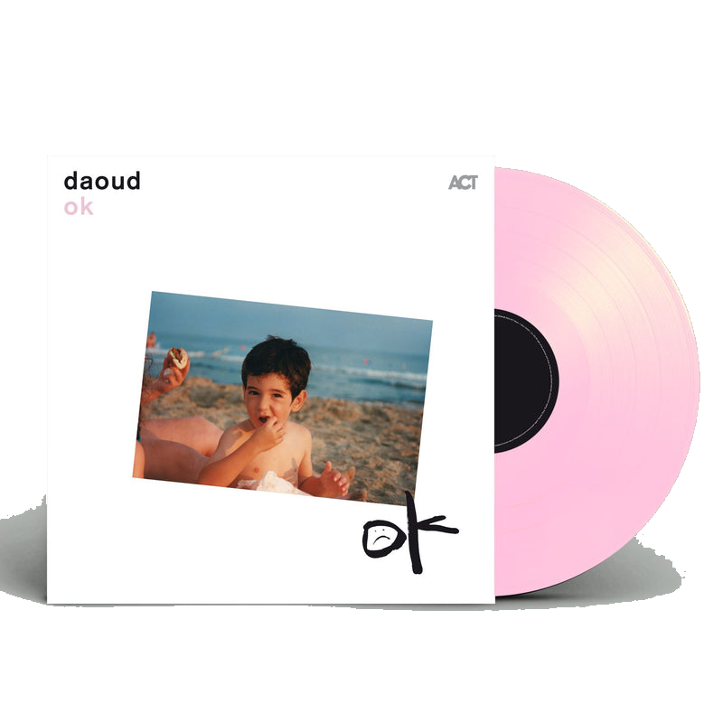 vinyle rose ok — pochette et disque, fond transparent